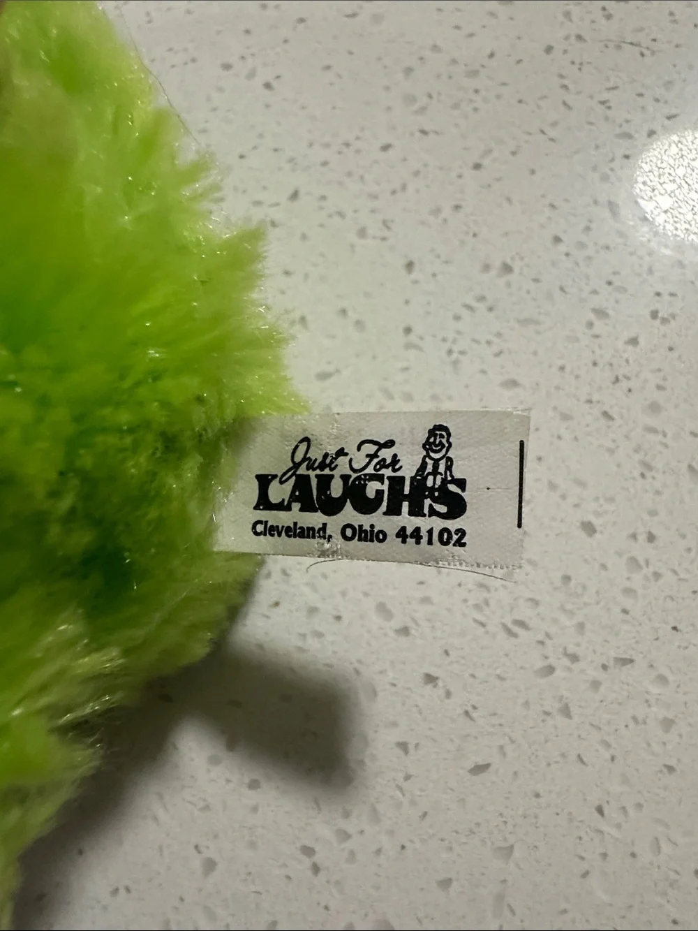 Green Plush Monkey Party Decoration with Polka Dot Hat